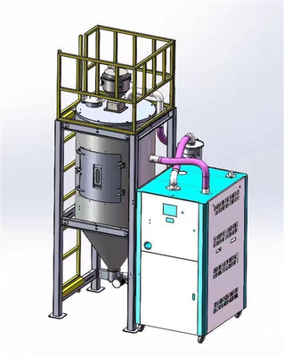 দক্ষতা স্টেইনলেস স্টীল Dehumidifying Hopper Overheat সুরক্ষা সঙ্গে ড্রায়ার
